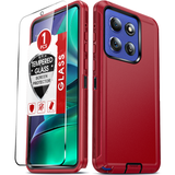 LeYi for Moto-Stylus-5G-2025 Case with Screen Protector X1, Moto Stylus 5G 2025 Case 3 in 1 Rugged Shockproof Android Cover Funda Stylus 5G 2025
