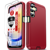LeYi for Samsung-Galaxy-A25-5G Case with Screen Protector X2, Samsung Galaxy A25 5G Case 3 in 1 Rugged Shockproof Android Cover Funda A25 5G