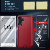 LeYi for Samsung-Galaxy-A25-5G Case with Screen Protector X2, Samsung Galaxy A25 5G Case 3 in 1 Rugged Shockproof Android Cover Funda A25 5G