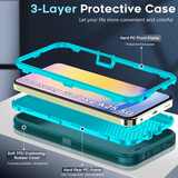 LeYi for Samsung-Galaxy-A25-5G Case with Screen Protector X2, Samsung Galaxy A25 5G Case 3 in 1 Rugged Shockproof Android Cover Funda A25 5G