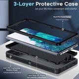 LeYi for Samsung-Galaxy-S20-FE Case with Screen Protector X1, Samsung Galaxy S20 FE Case 3 in 1 Rugged Shockproof Android Cover Funda S20FE