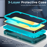 LeYi for Samsung Galaxy S24-FE-5G Case with Screen Protector, Samsung Galaxy S24 FE Case 3 in 1 Rugged Shockproof Android Cover Funda para S24FE