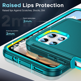LeYi for TCL-Revvl-7 with Screen Protector X1, TCL Revvl 7 Case 3 in 1 Rugged Shockproof Android Cover Funda Revvl7
