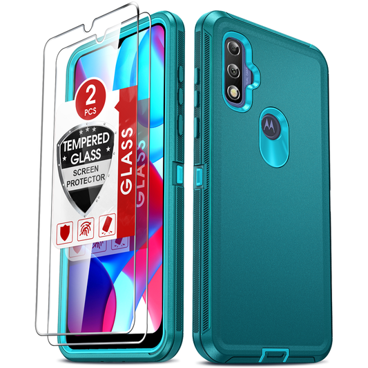 LeYi for Moto-G-Pure Case with Screen Protector X2, Moto G Pure Case 3 in 1 Rugged Shockproof Android Cover Funda para Moto GPure