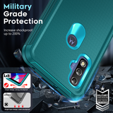 LeYi for Moto-G-Pure Case with Screen Protector X2, Moto G Pure Case 3 in 1 Rugged Shockproof Android Cover Funda para Moto GPure