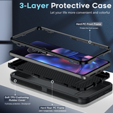 LeYi for Moto-Edge-2022 Case, Moto Edge 2022 Case 3 in 1 Rugged Shockproof Android Cover Funda para Moto Edge2022