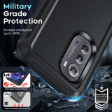 LeYi for Moto-Edge-2022 Case, Moto Edge 2022 Case 3 in 1 Rugged Shockproof Android Cover Funda para Moto Edge2022