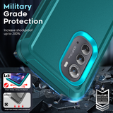 LeYi for Moto-Edge-2022 Case, Moto Edge 2022 Case 3 in 1 Rugged Shockproof Android Cover Funda para Moto Edge2022