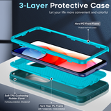 LeYi for Moto-Play-2021 Case with Screen Protector X1, Moto Play 2021 Case 3 in 1 Rugged Shockproof Android Cover Funda para Play 2021