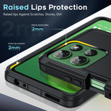 LeYi for Moto-Power-5G-2025 Case with Screen Protector X1, Moto Power 5G 2025 Case 3 in 1 Rugged Shockproof Android Cover Funda Power 5G 2025