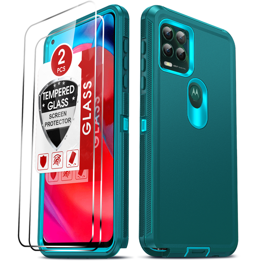 LeYi for Moto-G-Stylus-5G-2021 Case with Screen Protector X2, Moto G Stylus 5G 2021 Case 3 in 1 Rugged Shockproof Android Cover Funda para G Stylus 5G 2021