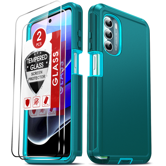 LeYi for Moto-G-Stylus-2022 Case with Screen Protector X2, Moto G Stylus 2022 Case 3 in 1 Rugged Shockproof Android Cover Funda para G Stylus2022