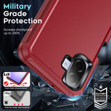 LeYi for Samsung-Galaxy-A07 Case with Screen Protector X1, Samsung Galaxy A07 Case 3 in 1 Rugged Shockproof Android Cover Funda A07
