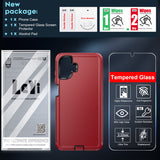 LeYi for Samsung-Galaxy-A07 Case with Screen Protector X1, Samsung Galaxy A07 Case 3 in 1 Rugged Shockproof Android Cover Funda A07