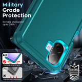 LeYi for Samsung-Galaxy-A07 Case with Screen Protector X1, Samsung Galaxy A07 Case 3 in 1 Rugged Shockproof Android Cover Funda A07