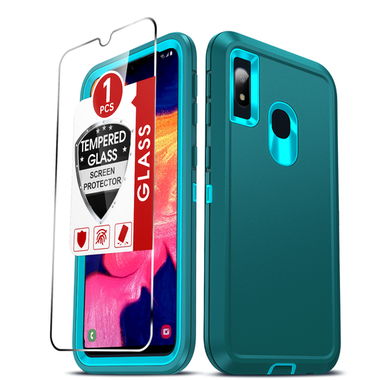 LeYi for Samsung-Galaxy-A10E Case with Screen Protector X1, Samsung Galaxy A10E Case 3 in 1 Rugged Shockproof Android Cover Funda A10E