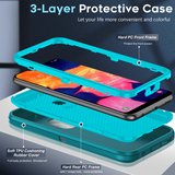 LeYi for Samsung-Galaxy-A10E Case with Screen Protector X1, Samsung Galaxy A10E Case 3 in 1 Rugged Shockproof Android Cover Funda A10E