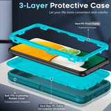 LeYi for Samsung-Galaxy-A13-5G Case with Screen Protector X1, Samsung Galaxy A13 5G Case 3 in 1 Rugged Shockproof Android Cover Funda A13 5G
