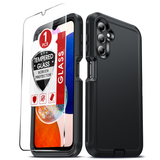 LeYi for Samsung-Galaxy-A14-5G Case with Screen Protector X1, Samsung Galaxy A14 5G Case 3 in 1 Rugged Shockproof Android Cover Funda A14 5G