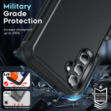 LeYi for Samsung-Galaxy-A14-5G Case with Screen Protector X1, Samsung Galaxy A14 5G Case 3 in 1 Rugged Shockproof Android Cover Funda A14 5G