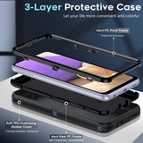 LeYi for SAM-A32-5G Case with Screen Protector X2, SAM A32 5G Case 3 in 1 Rugged Shockproof Android Cover Funda A32 5G