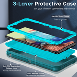 LeYi for Samsung-Galaxy-A71-4G Case with Screen Protector X1, Samsung Galaxy A71 4G Case 3 in 1 Rugged Shockproof Android Cover Funda A71 4G