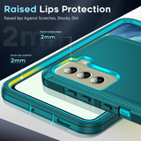 LeYi for Samsung-Galaxy-S21-FE Case with Screen Protector X1, Samsung Galaxy S21 FE Case 3 in 1 Rugged Shockproof Android Cover Funda S21FE