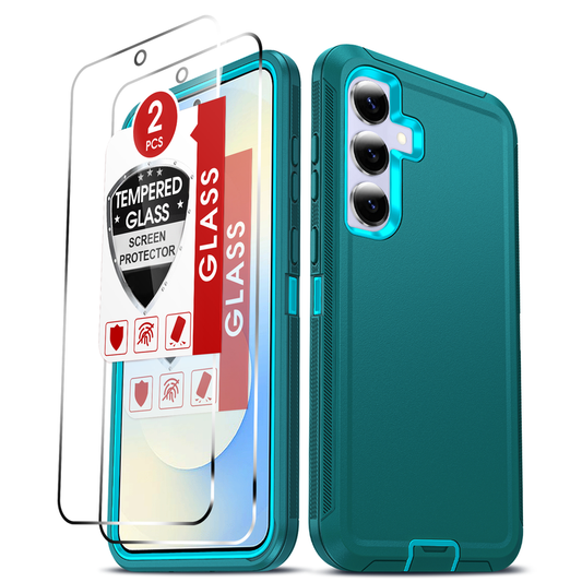 LeYi for Samsung Galaxy S25-FE-5G Case with Screen Protector, Samsung Galaxy S25 FE Case 3 in 1 Rugged Shockproof Android Cover Funda para S25FE