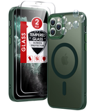 LeYi for iPhone-11-Pro Cases Green with Screen Protector X2 + Camera Cover X2:[ MagSafe Compatible] Magnetic Military Grade Protective Slim Phone Case for iPhone 11pro i Phone 11pro