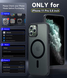 LeYi for iPhone-11-Pro Cases Green with Screen Protector X2 + Camera Cover X2:[ MagSafe Compatible] Magnetic Military Grade Protective Slim Phone Case for iPhone 11pro i Phone 11pro