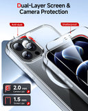 LeYi for iPhone-12 Pro Max Cases Green with Screen Protector X2 + Camera Cover X2:[ MagSafe Compatible] Magnetic Military Grade Protective Slim Phone Case for iPhone 12 Pro Max Clear