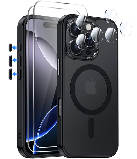 LeYi for iPhone 16 Pro Cases with Screen Protector X2:[ MagSafe Compatible] Magnetic Military Grade Protective Slim Phone Case for iPhone 16 Pro