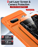 LeYi for Google Pixel-7 Case: Google Pixel 7 Phone Case [Magnet Fit] with [2 Packs] Screen Protector, Raised Camera Guard Slim Matte Translucent Smooth Soft-Touch Funda para Pixel 7