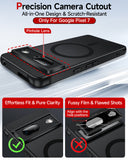 LeYi for Google Pixel-7 Case: Google Pixel 7 Phone Case [Magnet Fit] with [2 Packs] Screen Protector, Raised Camera Guard Slim Matte Translucent Smooth Soft-Touch Funda para Pixel 7