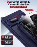 LeYi for Google Pixel-7 Case: Google Pixel 7 Phone Case [Magnet Fit] with [2 Packs] Screen Protector, Raised Camera Guard Slim Matte Translucent Smooth Soft-Touch Funda para Pixel 7