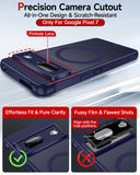 LeYi for Google Pixel-7 Case: Google Pixel 7 Phone Case [Magnet Fit] with [2 Packs] Screen Protector, Raised Camera Guard Slim Matte Translucent Smooth Soft-Touch Funda para Pixel 7