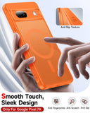 LeYi for Google Pixel-7A Case: Google Pixel 7A Phone Case [Magnet Fit] with [2 Packs] Screen Protector, Raised Camera Guard Slim Matte Translucent Smooth Soft-Touch Funda para Pixel 7A