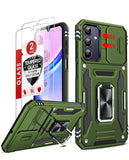 LeYi Samsung A15 5G Phone Case: A15 5G Screen Protector, Magnetic Rotatable Kickstand, Heavy Duty Shockproof