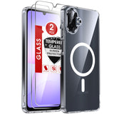 LeYi for Samsung A07 Case: A07 Phone Case [Magnet Fit] with Screen Protector & Raised Camera Guard, Frosted Translucent Soft-Touch Skin & Full Body Protection for Samsung Galaxy A07 Case