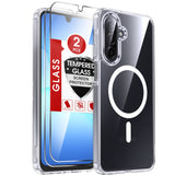 LeYi for Samsung Galaxy A17-5G Phone Case: Samsung A17 5G Case [Magnet Fit] [Full Camera Protection] with Screen Protector, Slim Matte Translucent Soft-Touch, Protection Funda para A 17