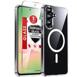 LeYi for Samsung A56 Case: A56 Phone Case [Magnet Fit] with Screen Protector & Raised Camera Guard, Frosted Translucent Soft-Touch Skin & Full Body Protection for Samsung Galaxy A56 5G Case