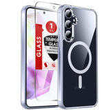 LeYi for Galaxy A35-5G Phone Case: Samsung A35 5G Case [Magnet Fit] with Screen Protector & Raised Camera Guard, Frosted Translucent Soft-Touch Skin & Full Body Protection Funda para A 35