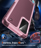 LeYi for Galaxy A03S Phone Case, with Screen Protector for Women, Dual Layer Protective Hard PC Back & Soft Bumper Resilient Shock Absorb Case for Samsung A03S Case