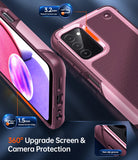 LeYi for Galaxy A03S Phone Case, with Screen Protector for Women, Dual Layer Protective Hard PC Back & Soft Bumper Resilient Shock Absorb Case for Samsung A03S Case