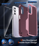 LeYi for Galaxy A14-5G Phone Case, with Screen Protector for Women, Dual Layer Protective Hard PC Back & Soft Bumper Resilient Shock Absorb Case for Samsung A14 Case