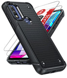 LeYi for Moto G-Play-2023 Case, with Screen Protector for Women, Dual Layer Protective Hard PC Back & Soft Bumper Resilient Shock Absorb Case for Motorola G Play 2023 Case
