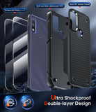 LeYi for Moto G-Play-2023 Case, with Screen Protector for Women, Dual Layer Protective Hard PC Back & Soft Bumper Resilient Shock Absorb Case for Motorola G Play 2023 Case