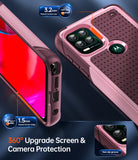 LeYi for Moto G-Stylus-5G-2021 Case, with Screen Protector for Women, Dual Layer Protective Hard PC Back & Soft Bumper Resilient Shock Absorb Case for Motorola G Stylus 5G 2021 Case
