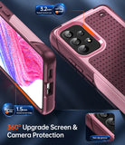 LeYi for Galaxy A53-5G Phone Case, with Screen Protector for Women, Dual Layer Protective Hard PC Back & Soft Bumper Resilient Shock Absorb Case for Samsung A53 Case