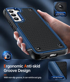 LeYi for Samsung Galaxy S22 5G Case with Screen Protector, Dual Layer Shockproof Protective Hard PC Back & Soft Bumper Resilient Shock Absorb Case for Samsung S22